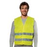 GILET POLY GIALLO C/BANDE S/PORTANOME